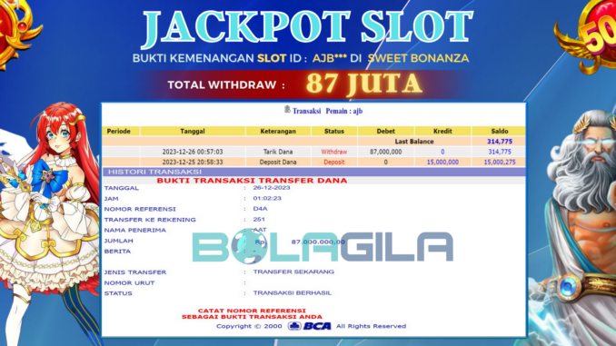 BUKTI JP BOLAGILA #580